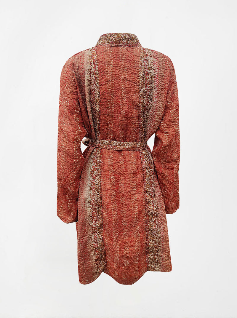 kantha vintage silk dress sree (XL)