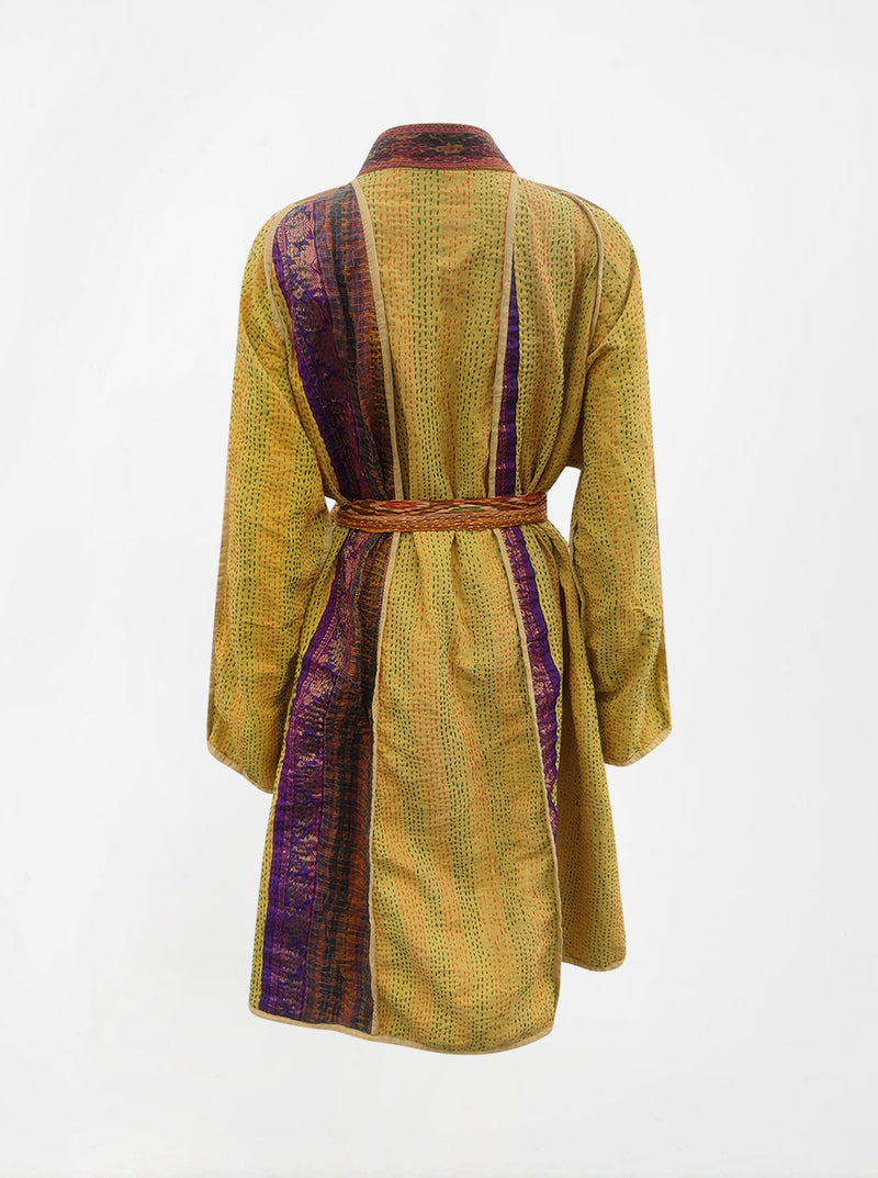 kantha vintage silk dress krishu (L)