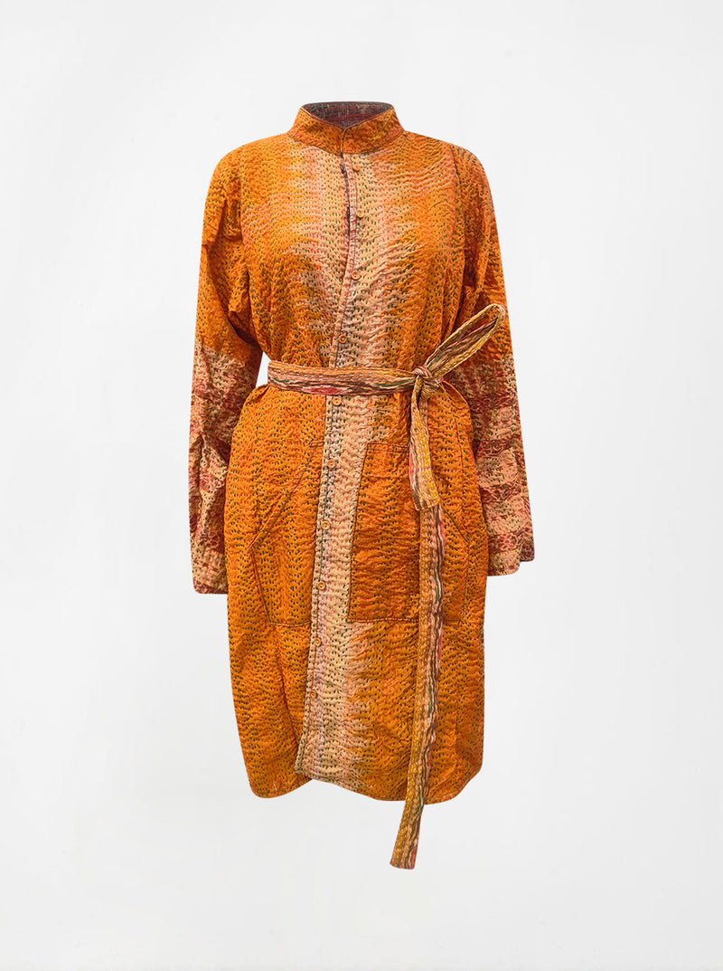 kantha vintage silk dress amani (L)
