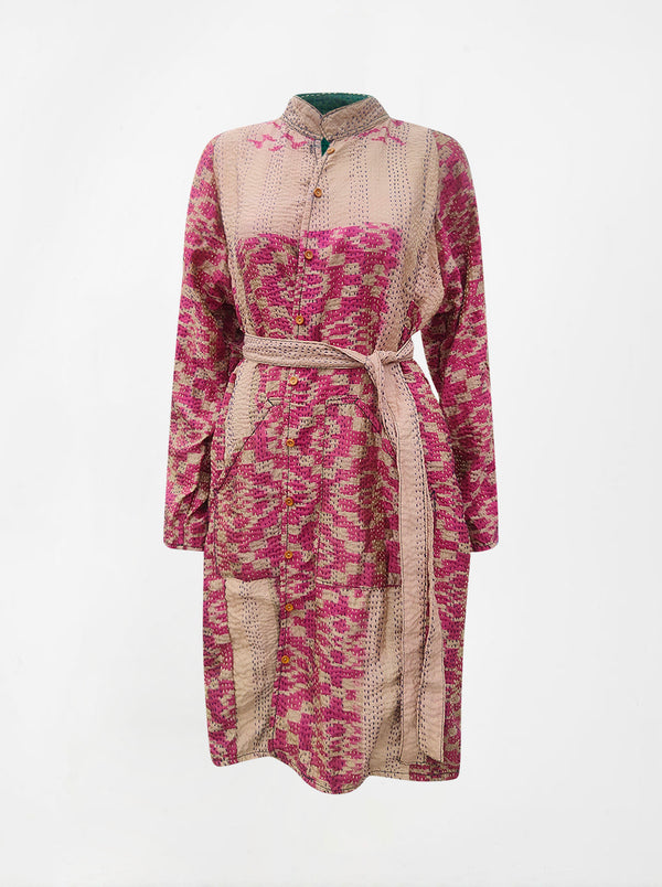kantha vintage silk dress lali (L)