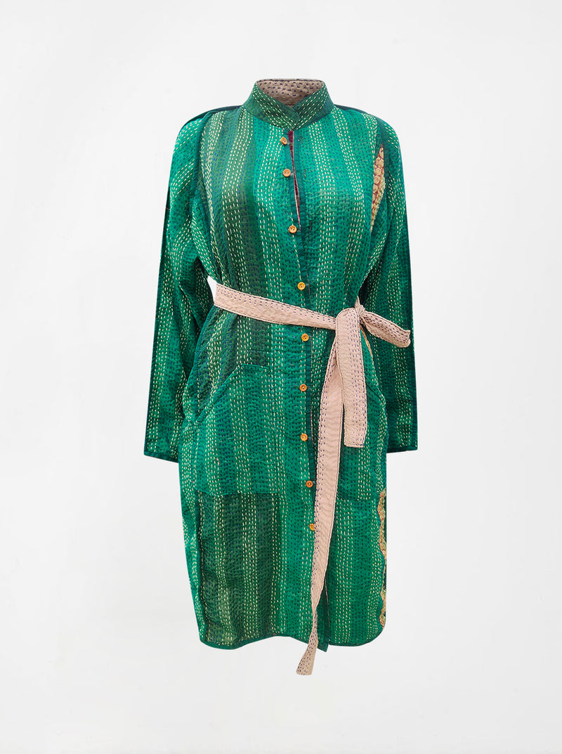 kantha vintage silk dress lali (L)