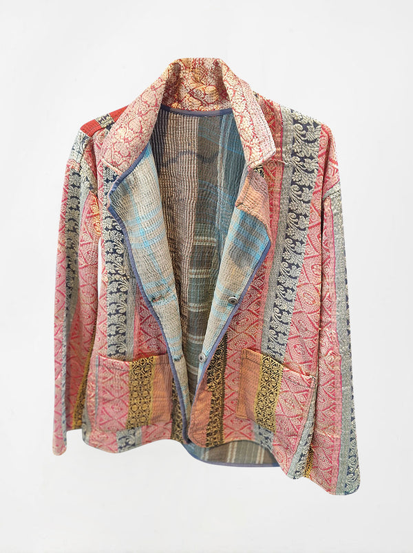 kantha vintage reversible collar jacket neha (boutique)
