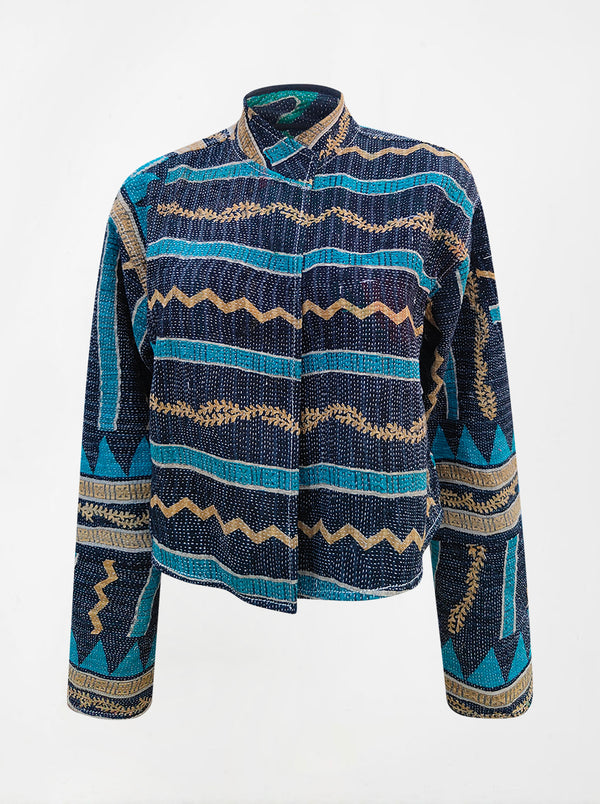 kantha vintage crop jacket shreya (Zinda)