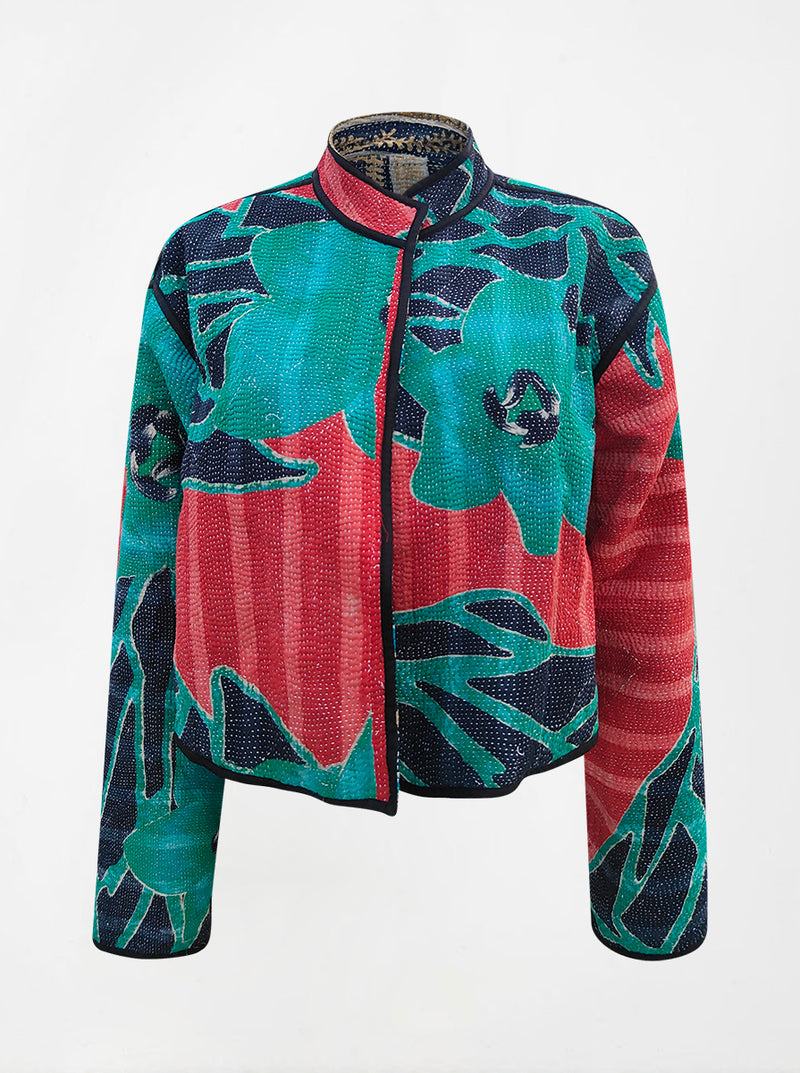 kantha vintage crop jacket shreya (Zinda)