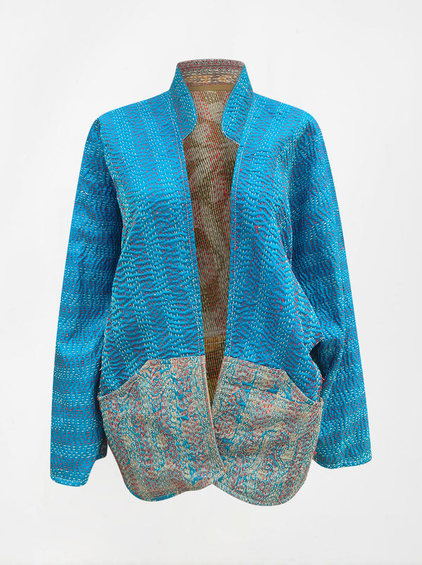 kantha vintage short jacket banaras karita (Zinda)