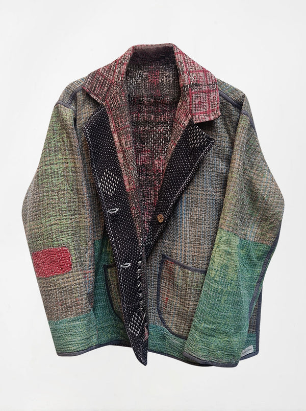 kantha vintage reversible blazer jacket shampa (boutique)