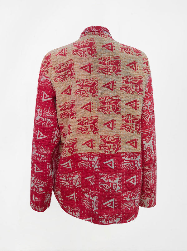 kantha vintage lite long crop jacket shruti