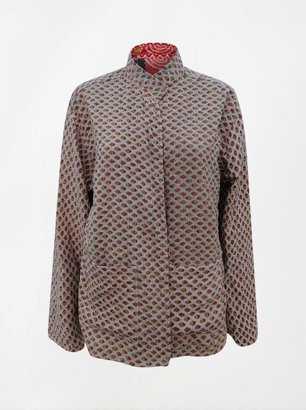 kantha vintage lite long crop jacket arpita