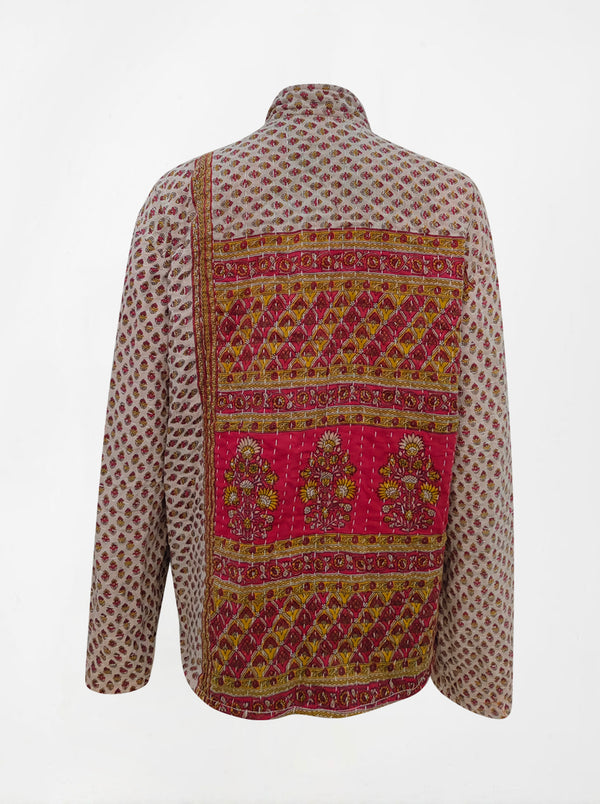 kantha vintage lite long crop jacket arpita