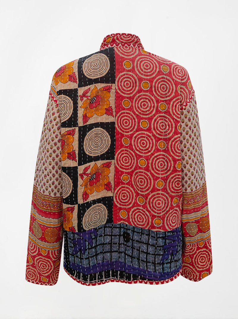 kantha vintage lite long crop jacket arpita