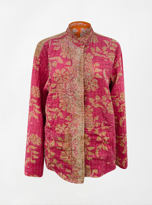 kantha vintage lite long crop jacket krupa