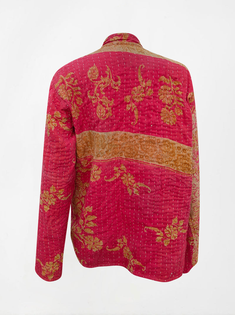 kantha vintage lite long crop jacket krupa
