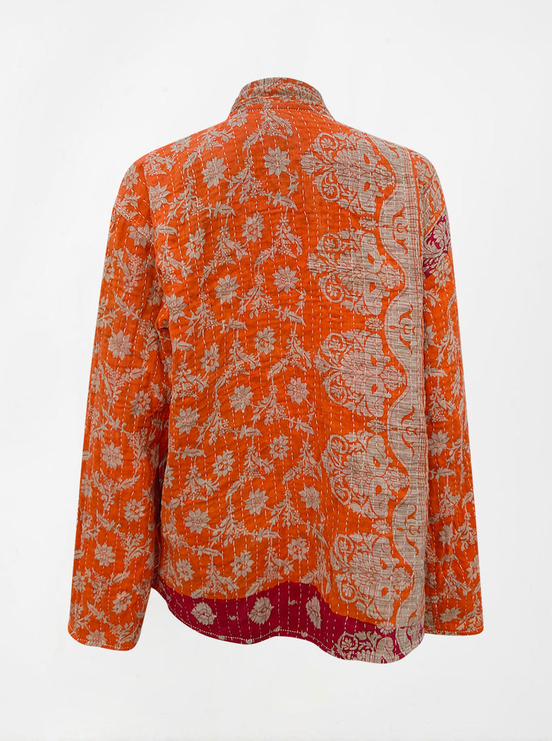 kantha vintage lite long crop jacket bani