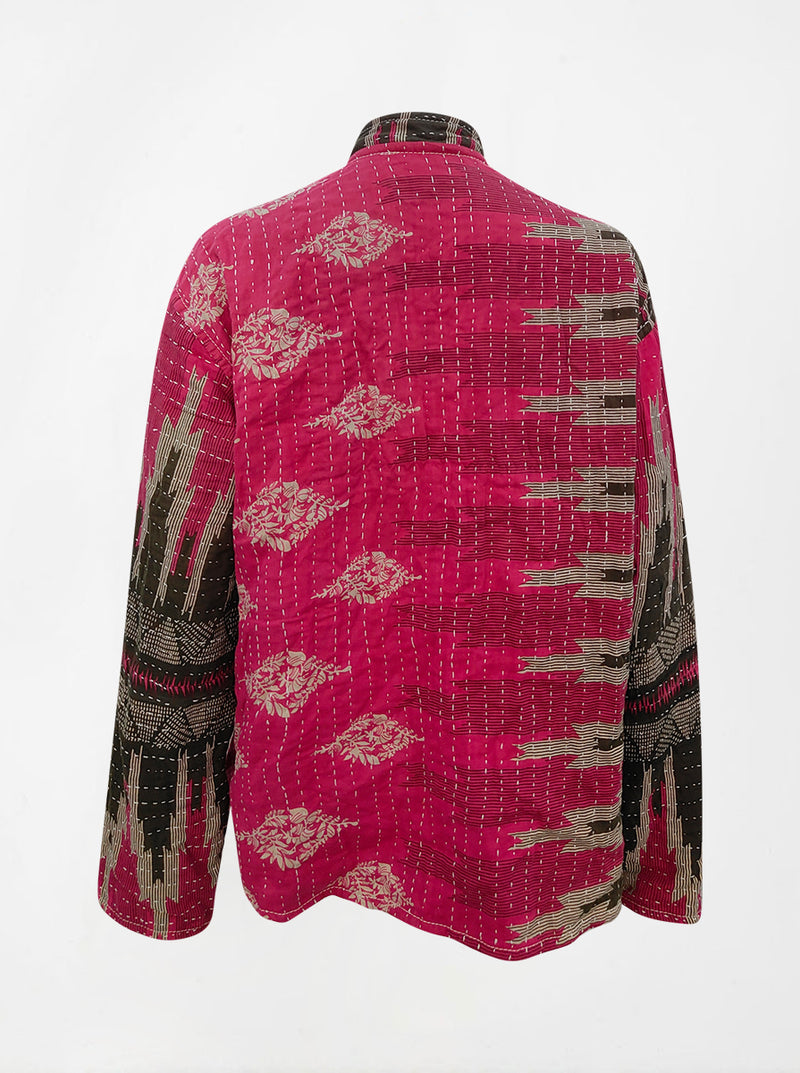 kantha vintage lite long crop jacket banuhi