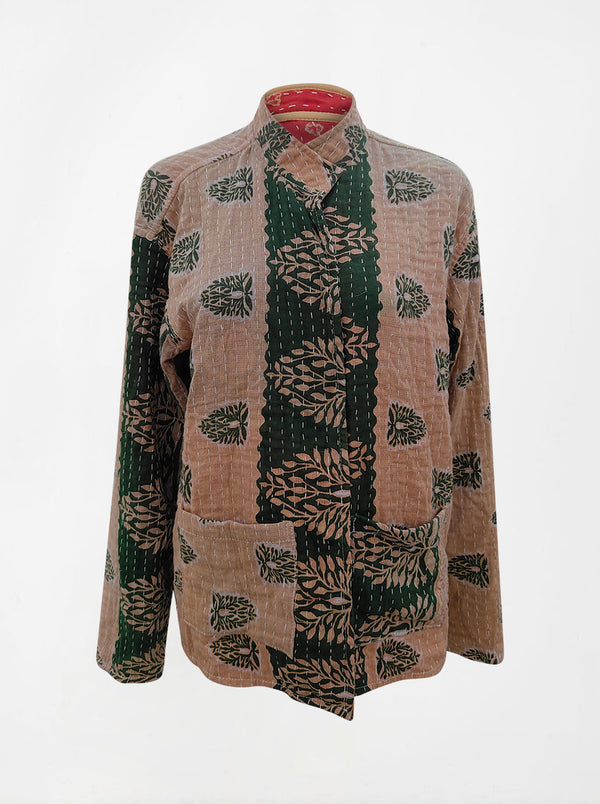 kantha vintage lite long crop jacket sushila