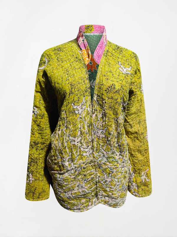 kantha vintage lite short jacket aarina