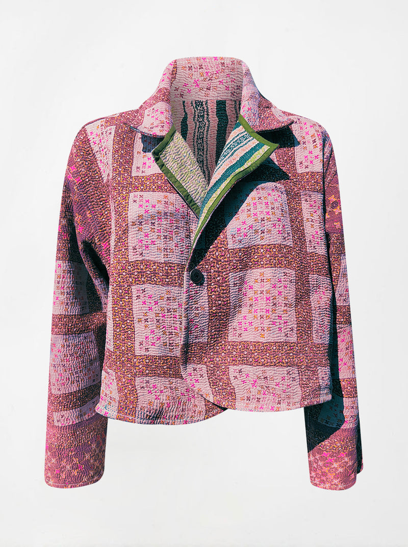 kantha vintage crop jacket sapna (Phool)