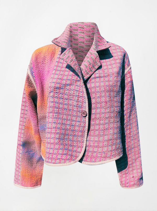 kantha vintage crop jacket unnati (Phool)