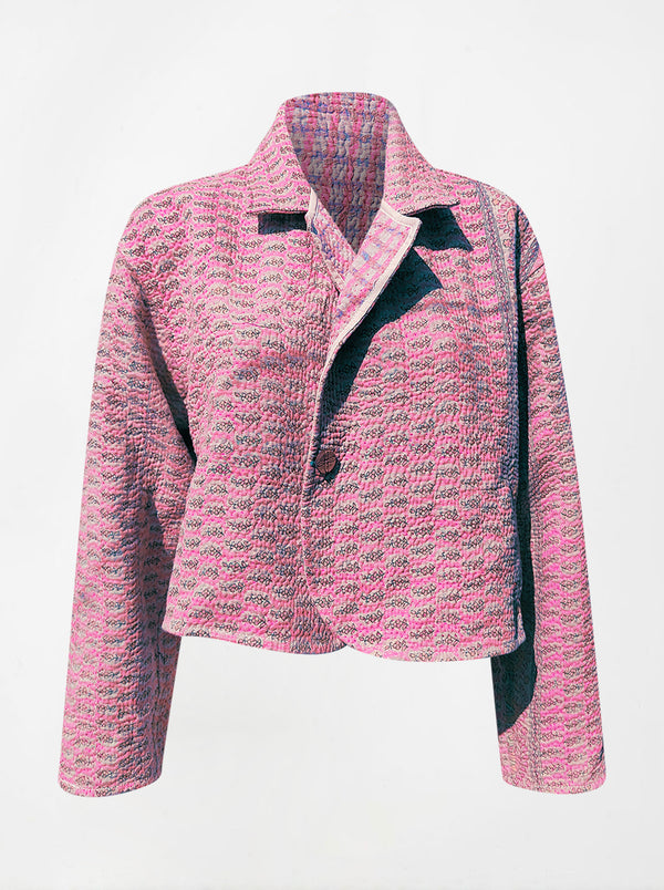 kantha vintage crop jacket unnati (Phool)