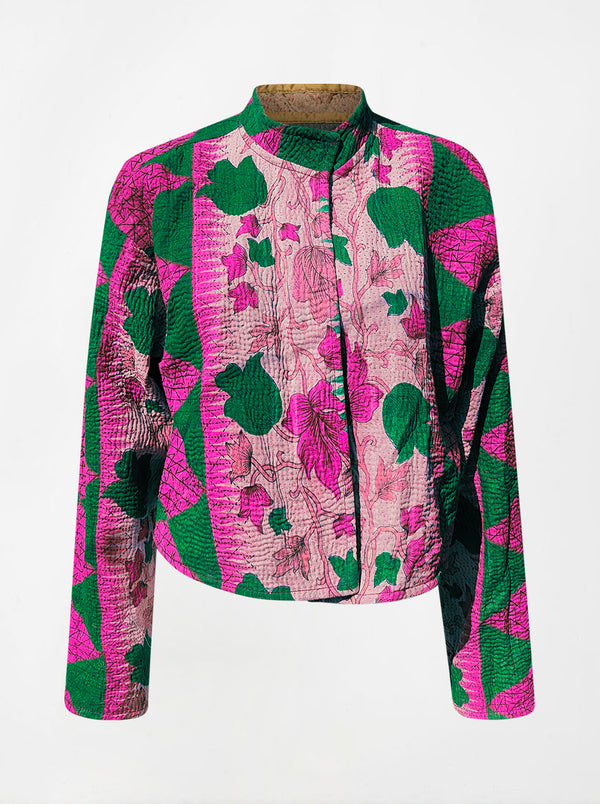 kantha vintage crop jacket seema (Phool)