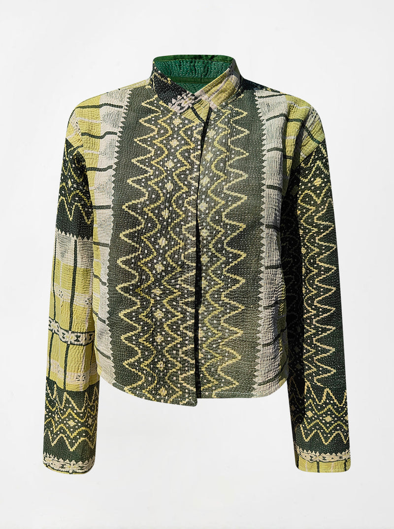 kantha vintage crop jacket shobha (Phool)