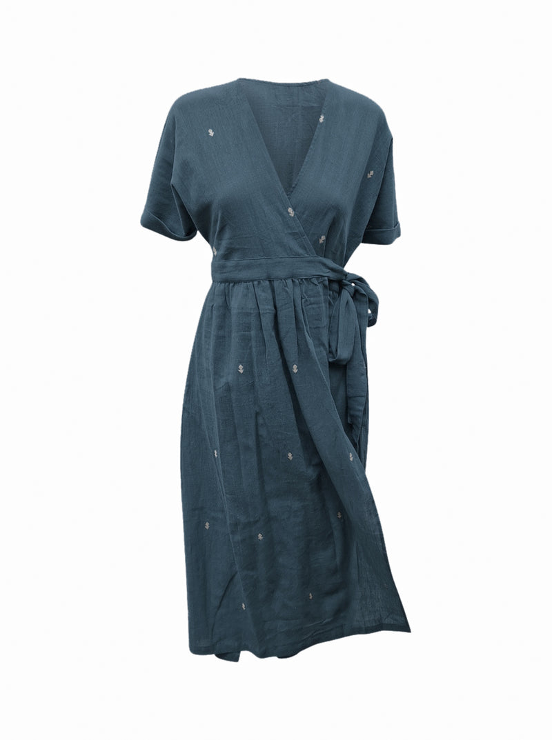 indigenous organic cotton wrap emerald