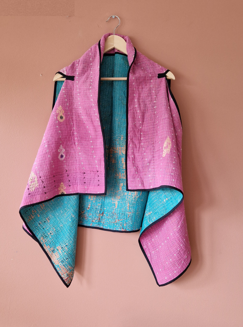 kantha vintage cape romana relove very good