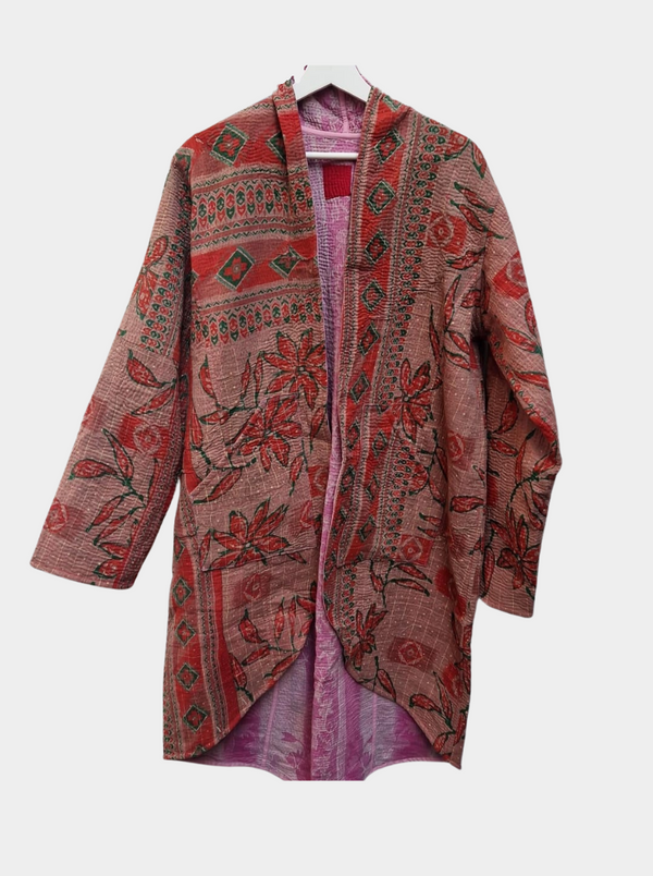 kantha vintage coat long sandhya