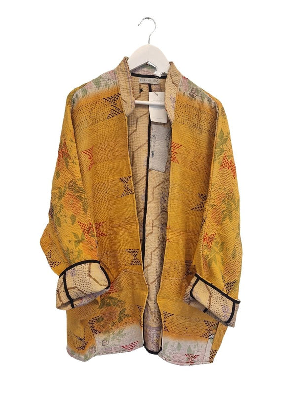 kantha vintage long jacket abha