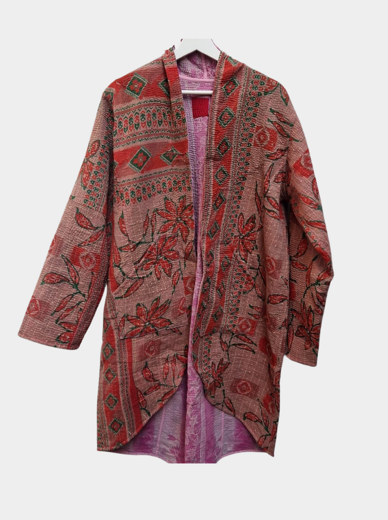 kantha vintage coat long sandhya
