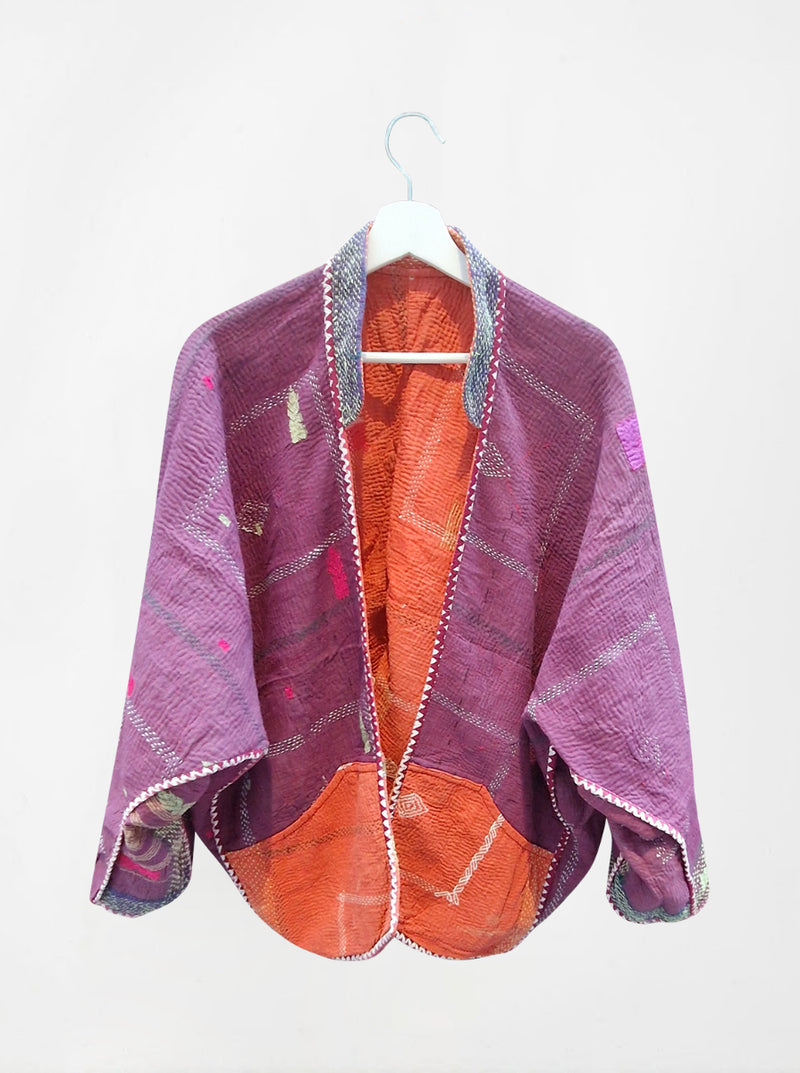 kantha vintage short jacket mallika (sonar)