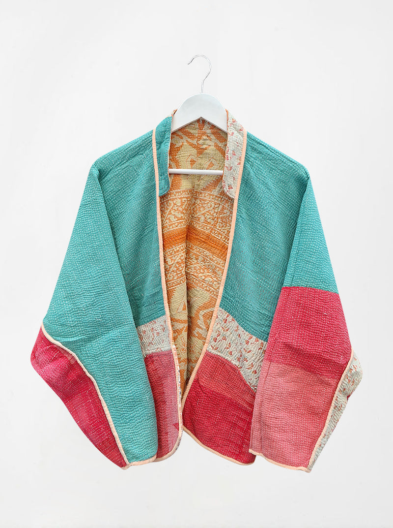 kantha vintage short jacket sharda (sonar)
