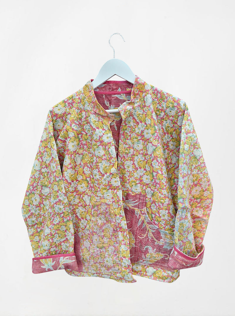 kantha vintage collar jacket kamli (holi)
