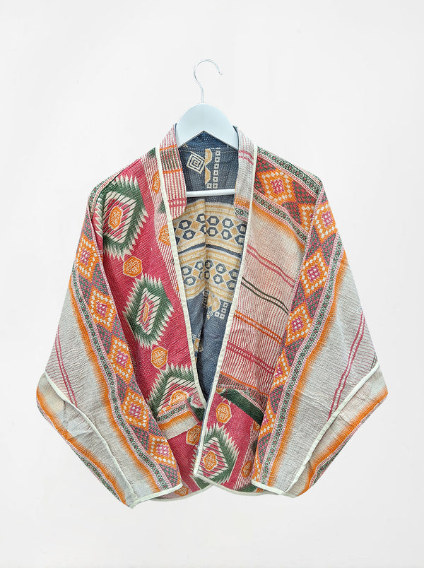 kantha vintage short jacket sumi (holi)