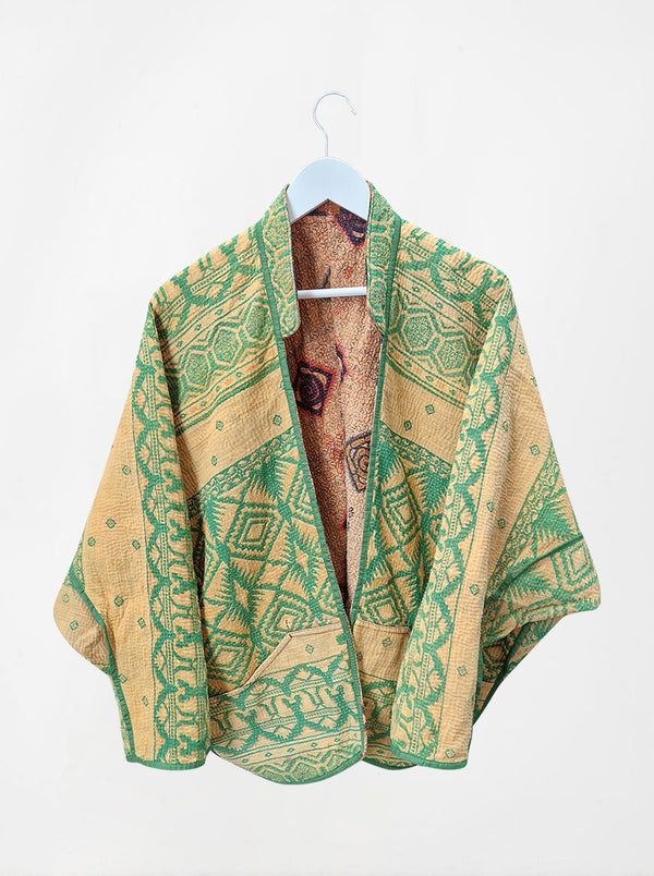 kantha vintage short jacket lali (holi)