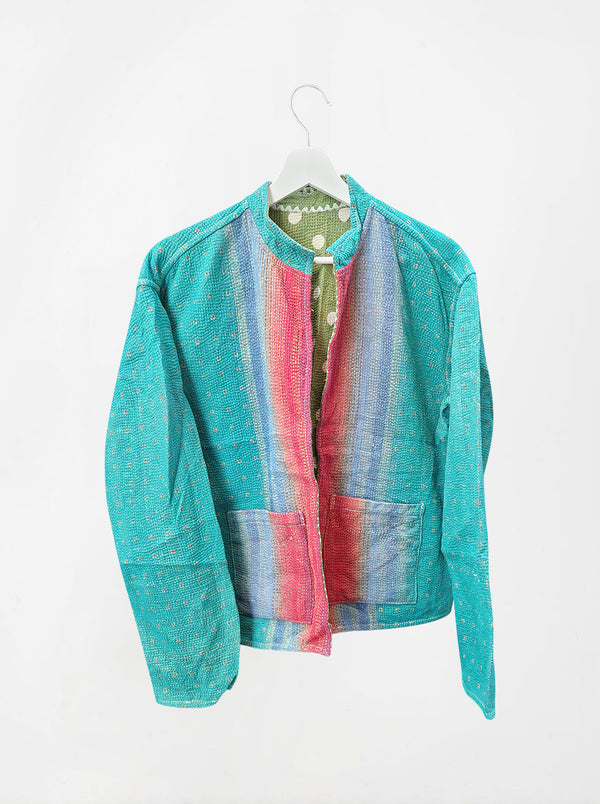 kantha vintage reversible collar vest babi (holi)