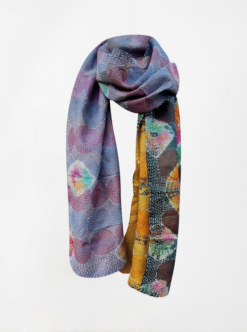 kantha vintage silk scarf