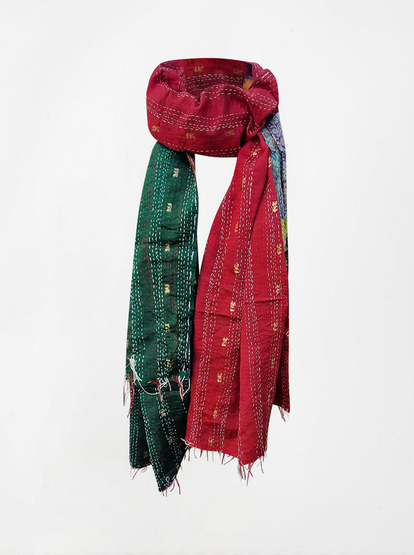 kantha vintage silk shawl