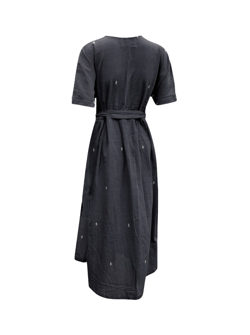organic cotton handwoven wrap dress Fifth Origins organic cotton handwoven wrap dress Fifth Origins