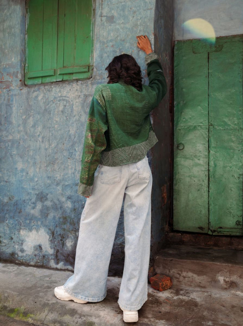 kantha vintage crop jacket aadhya (Zinda)