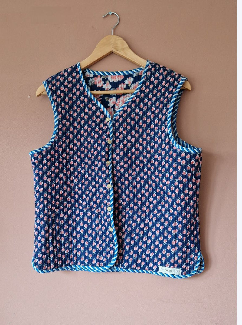 recycled reversible cotton vest