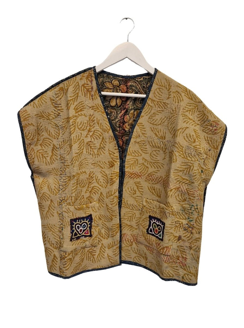 kantha reversible vest