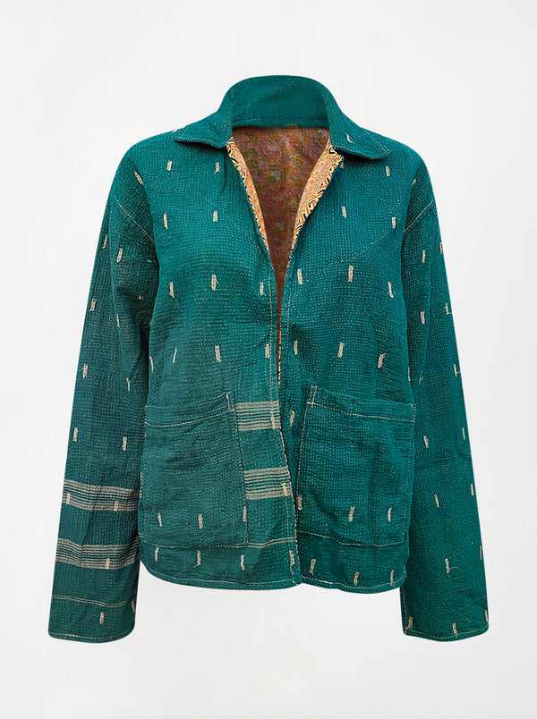 kantha reversible collar jacket sharda (butterfly)