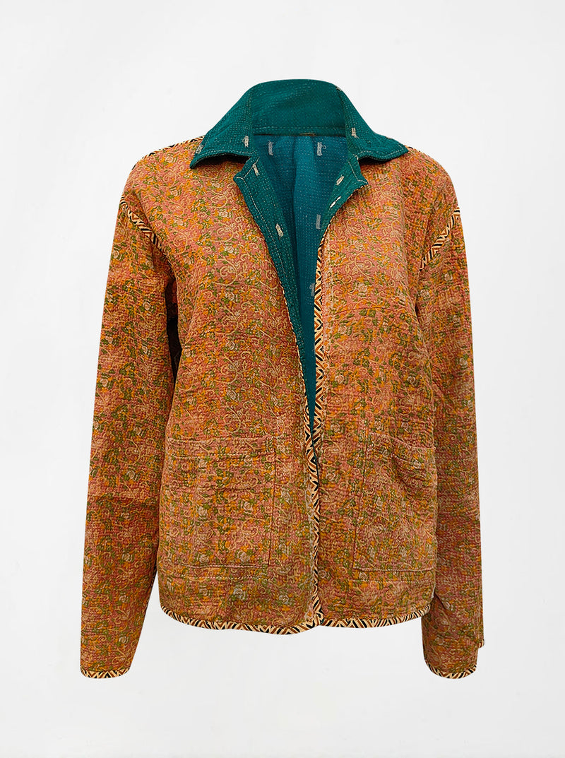 kantha reversible collar jacket sharda (butterfly)