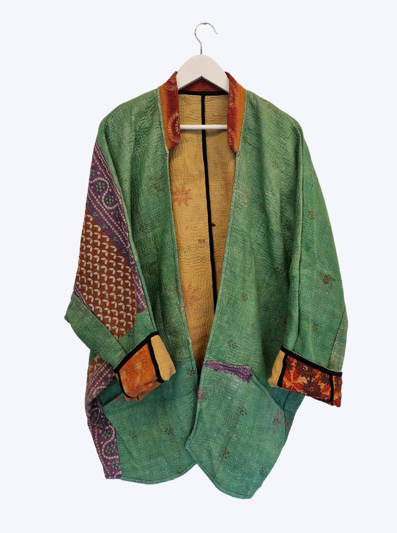 kantha vintage long jacket surprise me