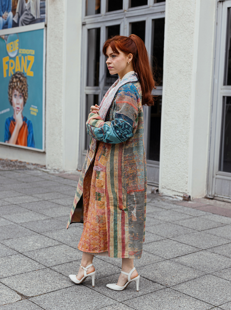 kantha vintage coat long ritu