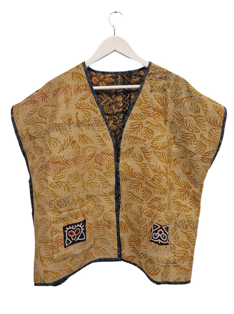 kantha reversible vest