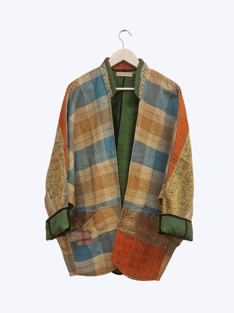 kantha vintage jacket long devi