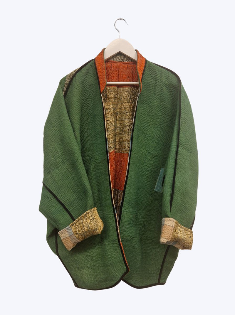 kantha vintage jacket long devi