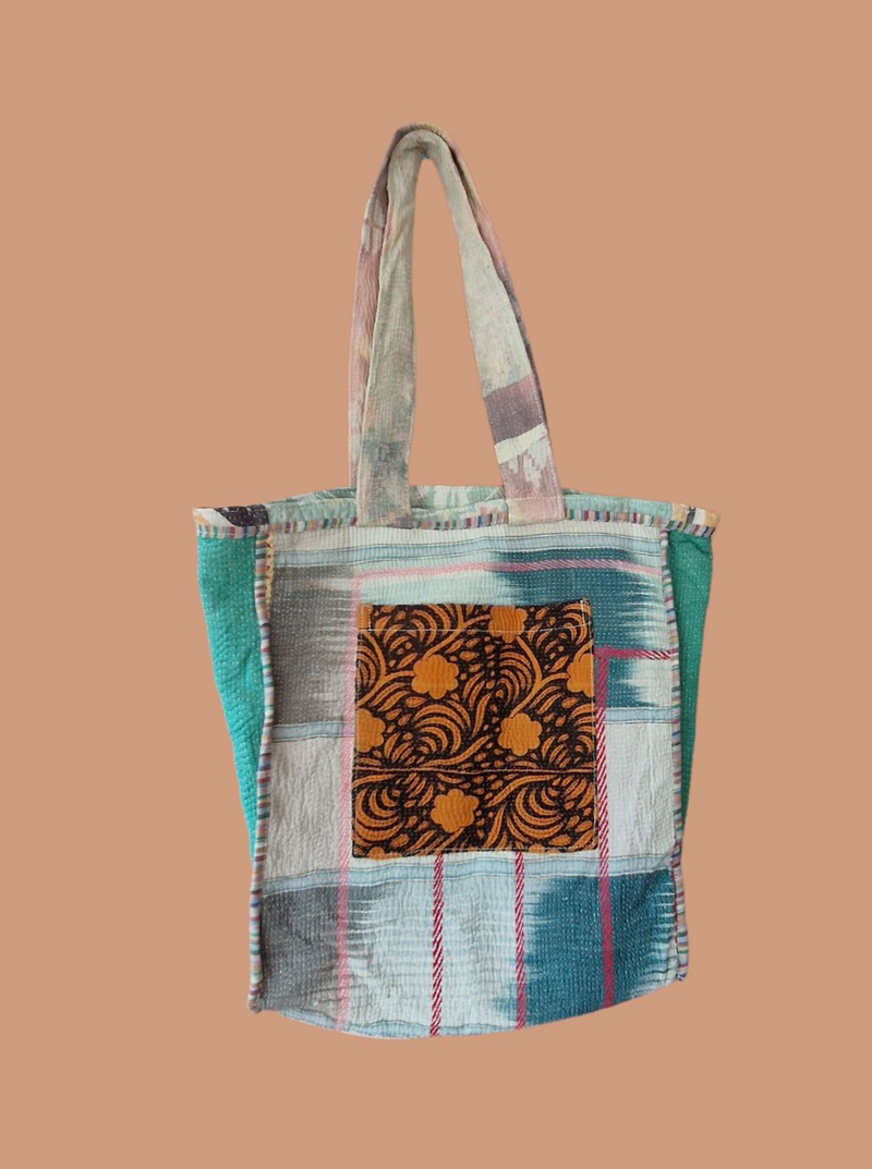 kantha vintage tote
